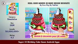 Super 10 Birthday Cake Game Android Apps screenshot 1