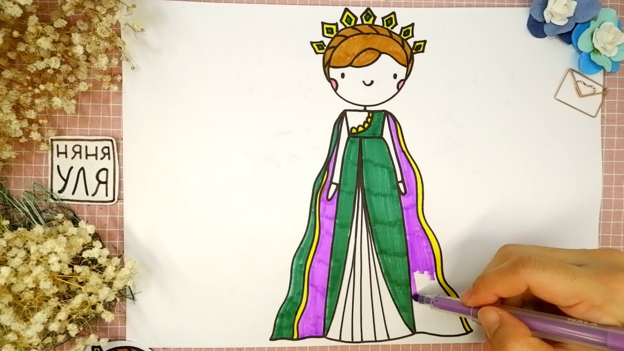 Няня уля рисует