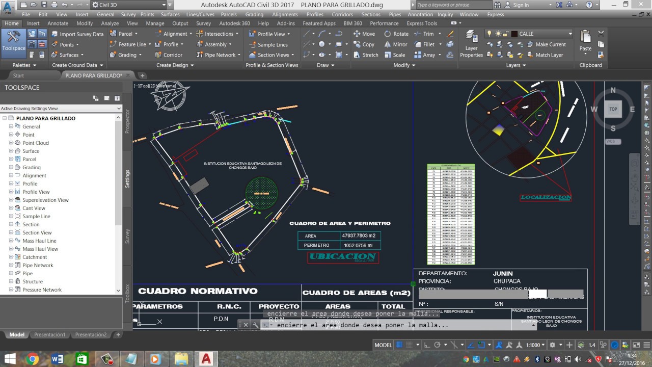 GENERAR GRILLAS EN COORDENADAS UTM AUTOCAD CIVIL 3D 2017 YouTube