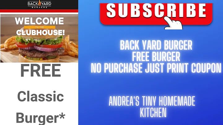 Tiny Back Yard Burgers Freebie | Free Burger | No Purchase Necessary Just Print Coupon