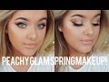 Peachy Glam Spring Make Up! | Rachel Leary