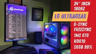 Lg Ultragear 24Gs65F Gaming Monitor 180Hz With G-Sync Hdr10 & 99%Srgb