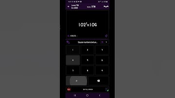 Math Tricks - Training mode - Square numbers between 100 and 109 - level 058 (Number Keyboard)