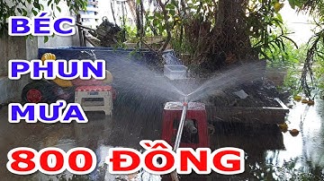 cách gắn béc tưới phun mưa