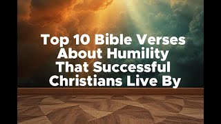 Top 10 Bible Verses About Humility That Successful Christians Live By