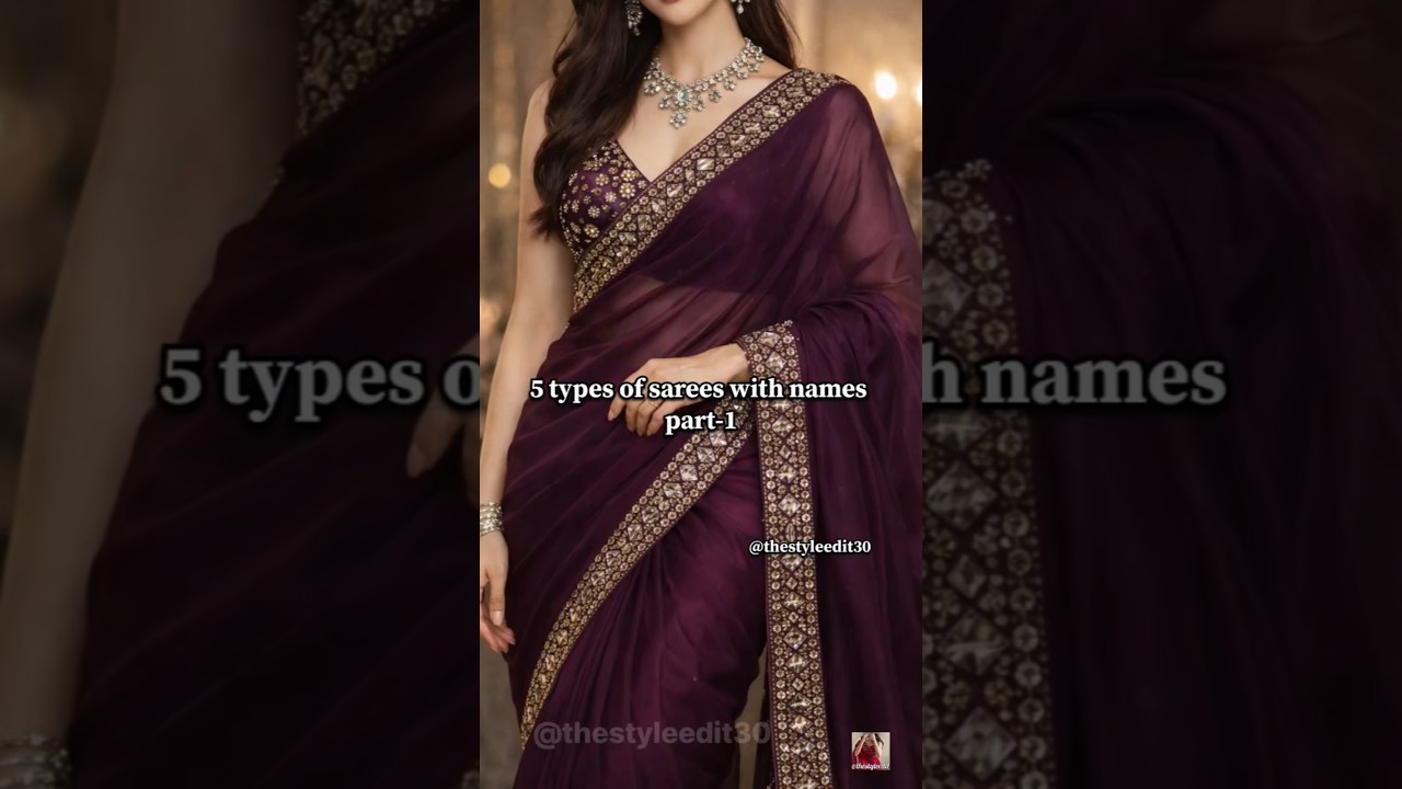 5 types of sarees with names//2026 saree design 