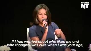 Michelle Obama tells young girls to focus on their education, not boys