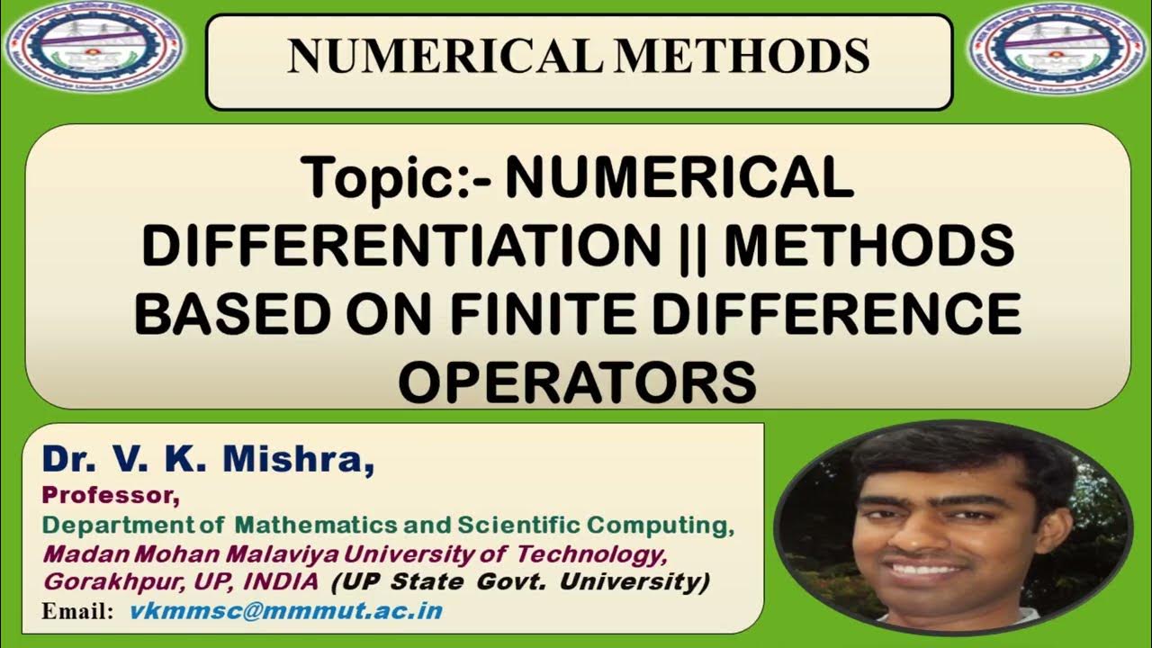 Numerical differentiation methods based on finite difference