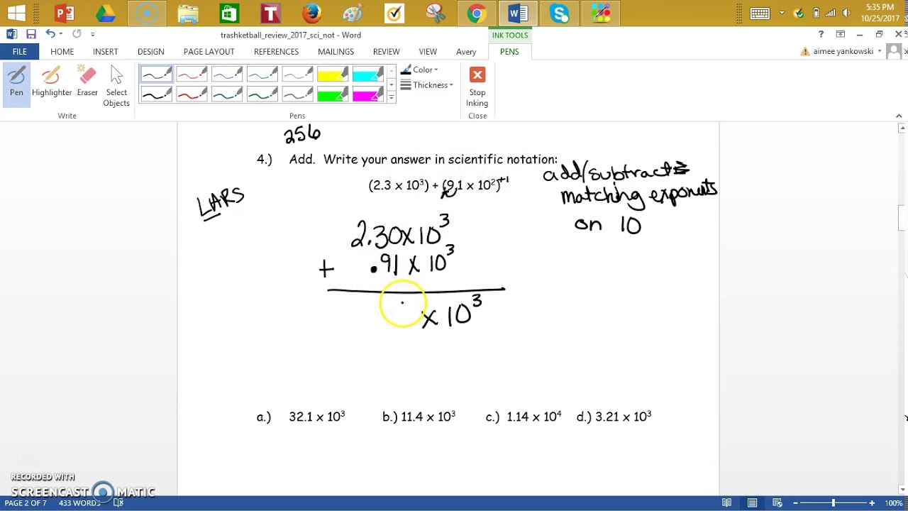 Grade 8 Trashketball Exponent Review 2017 Questions 1 7 - YouTube