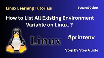 How to List All Existing Environment Variables on Linux..? (printenv Command)
