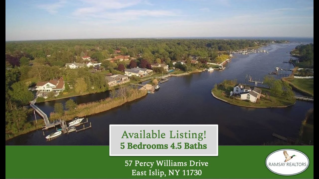 57 Percy Williams Dr. East Islip NY Long Island Waterfront Homes For