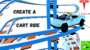 Create a Cart Ride Game! Roblox! With ROBLOX TESLA CYBER TRUCK