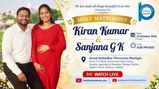 Holy Matrimony | Kiran Kumar & Sanjana G K