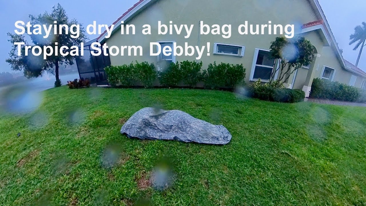 Using the USGI MSS goretex Bivy bag in heavy rain - Tropical Storm Debby (aka Hurricane Debby 2024)