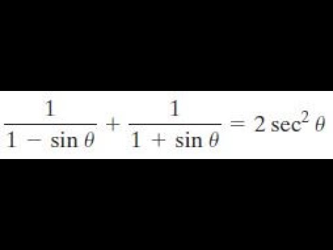 1/(1-sinx) + 1/(1+sinx)