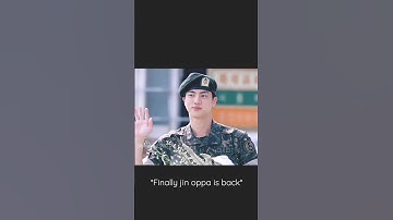 Welcome back jin oppa miss you so much, I