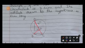 G-10 Find the area of a right angled triangle if the radius of its circumcurcle is 7.5cm and the