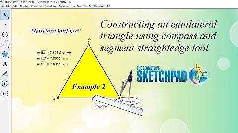 Using compass & segment straightedge tool to construct equilateral triangle in GSP