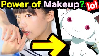 Japanese Fashion Model to KYUBEY makeup transformation tutorial by Hikari SHIINA｜MADOKA☆MAGICA