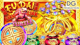 💎NEW Fu Dai Lian Lian Turtle 🐢 Bag Game Huge Win Bonus Wheel Aristocrat Slot Machine 福袋連連 @Yaamava