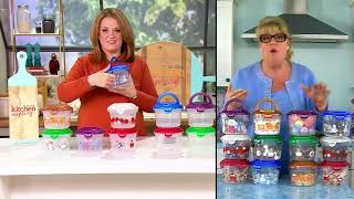 LocknLock 6pc Multi-Color Nesting Canisters w/ Handle Lids on QVC