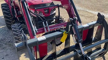 Just installed a grapple with a third function kit on a Mahindra 1626 HST￼