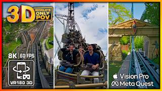 Can You Survive? 😱 3D epic TOP 3 VR Roller Coasters 8K 🟥 VELOCITY X FORCE: Plopsaland VR180 60fps