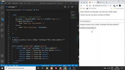 Submeter um formulário com SELECT sem o botão SUBMIT