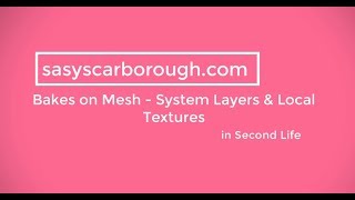 Bakes on Mesh - System Layer Alphas & Local Textures