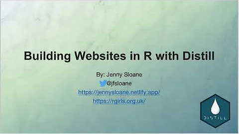 Building Websites in R with Distill