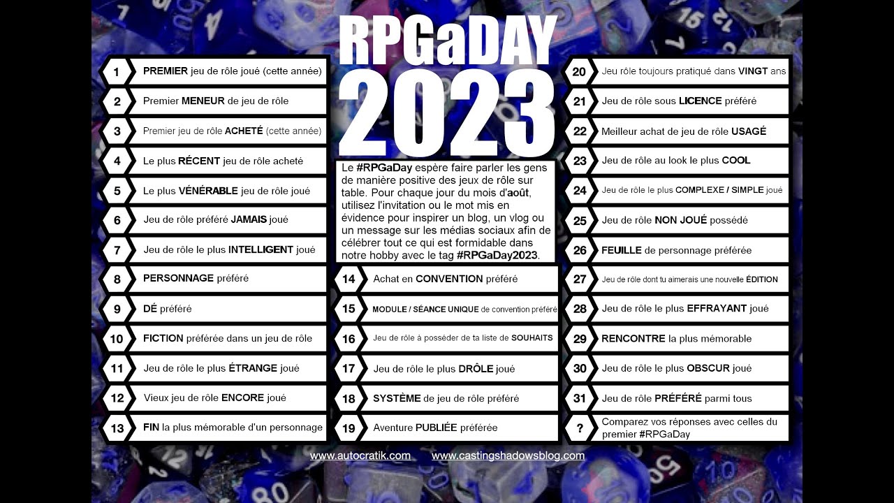 RPGaDay 2023: Jour 2 - YouTube