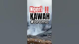 NGERI ‼️ lihat kedalam kawah bikin merinding, coba perhatikan suara-suaranya #bromo #indonesia