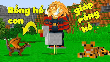 ONE VÀ NOOB YETI THỬ THÁCH NUÔI RỒNG HỔ VÀ CHẾ TẠO GIÁP RỒNG HỔ TRONG MINECRAFT