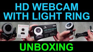 Unboxing HD Webcam with Light Ring by Nexigo 60 FPS for Zoom  Facetime Streaming