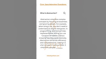 What is Abstraction? #shorts #java #abstraction #techinterview