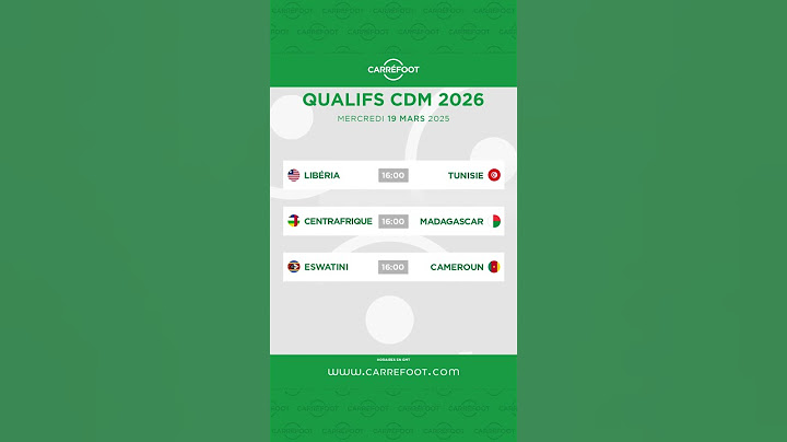 Qualifications Coupe du Monde 2026 : Programme du Mercredi 19 mars 2025