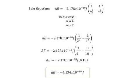Calculations with the Bohr, Planck and Rydberg Equations