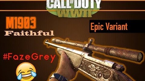 *First Look* Epic M1903 Springfield "Faithful" Sniper Rifle Variant | Call of Duty WW2 (Grey Snipes)