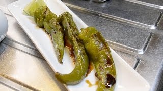 万願寺唐辛子の食べ方：グリルの作り方　　How to make grilled green pepper