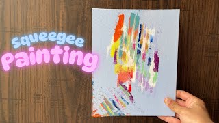 I Tried Acrylic Squeegee Painting And I’m Hooked  || Anyone Can Art