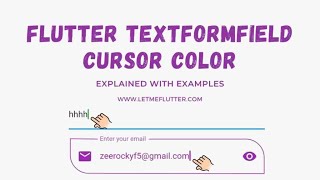 Flutter Tutorial: Flutter Textformfield Cursor Color Customization