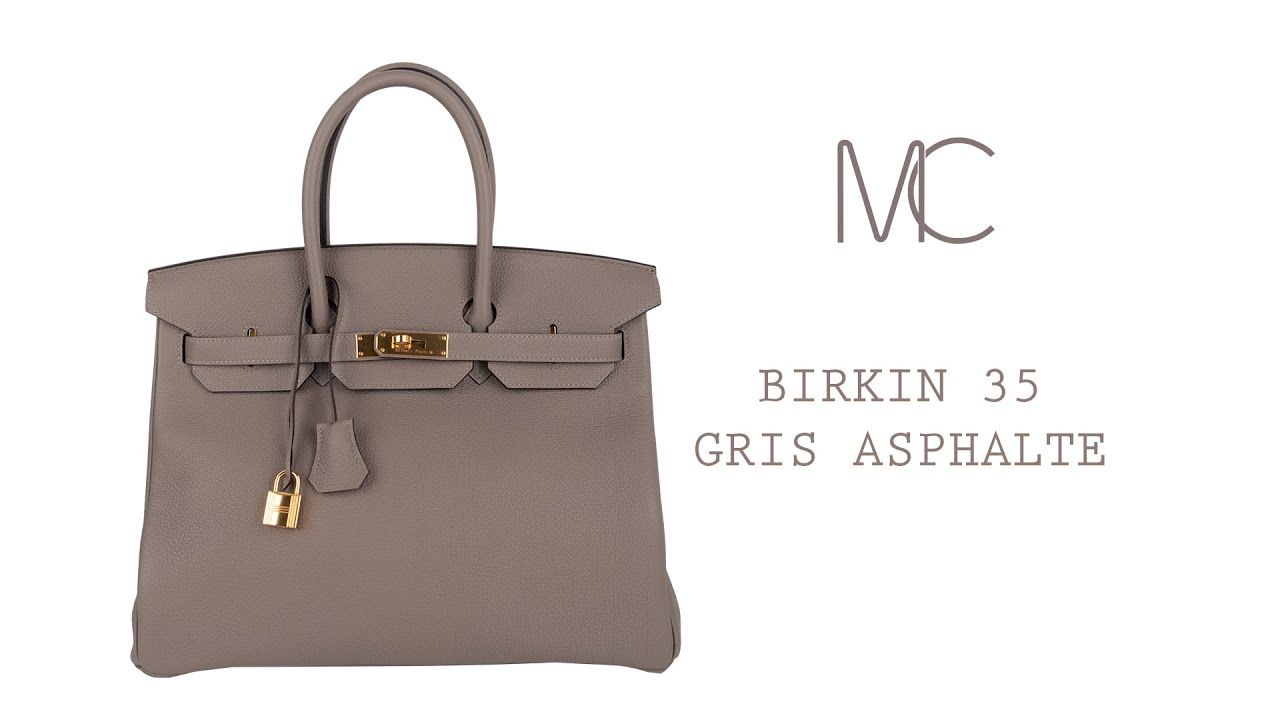 Hermes Birkin 35 Gris Meyer Togo Gold Hardware