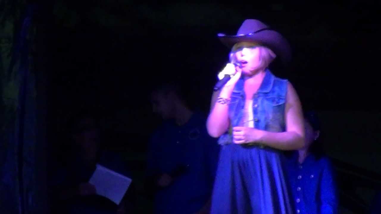 Haley Lynch singing at the Harvest Festival