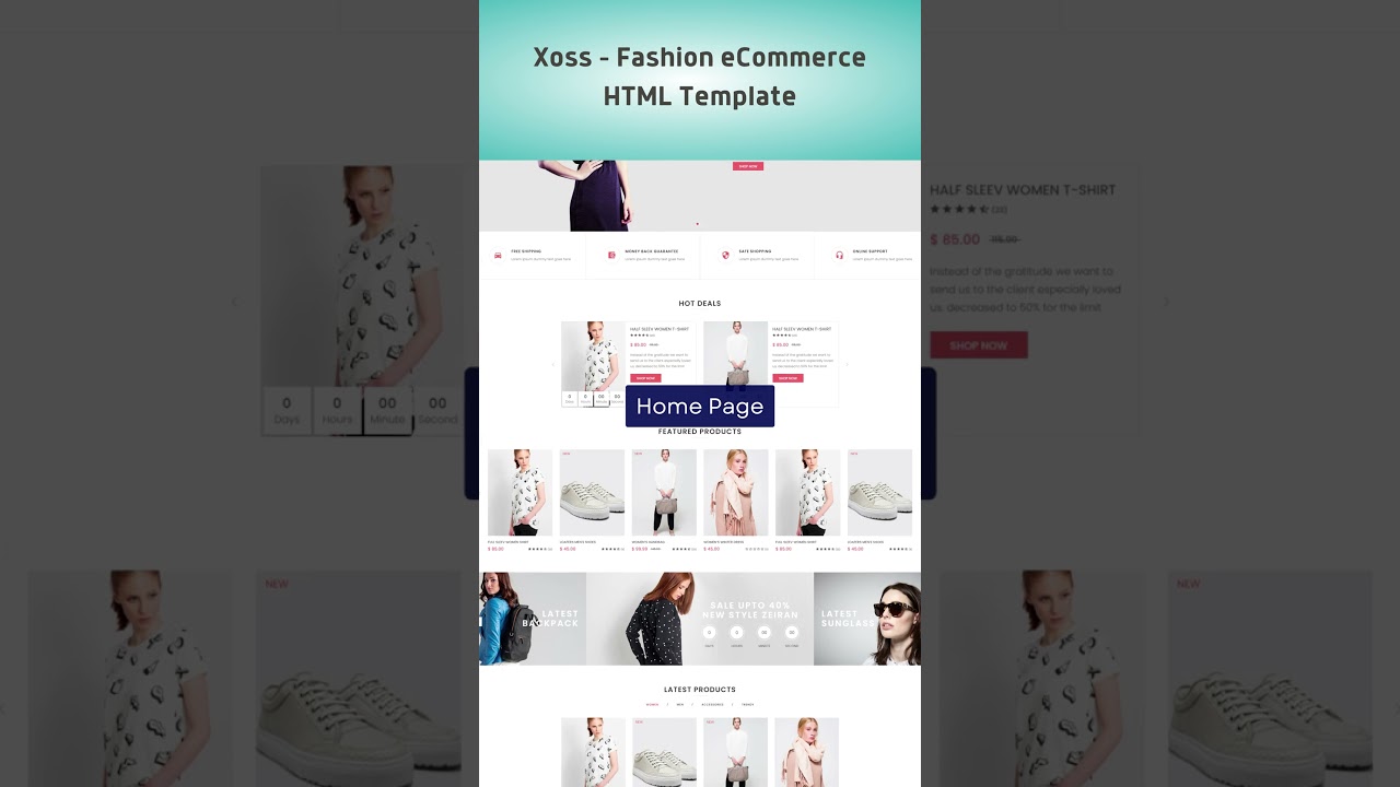 Xoss – Fashion eCommerce HTML Template #htmltemplate #ecommerce #shortsvideo