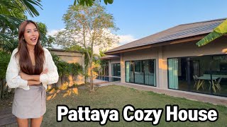 Looking for Peaceful area?? Touring a 428sqm Pattaya Cozy Pool Villa including Banana, Mango trees