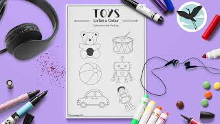 Toys Listen & Colour