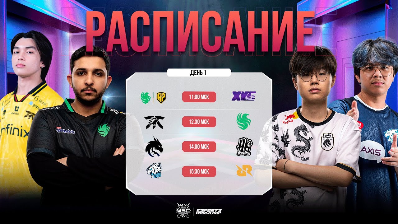 [РУ] EWC x MSC 2024 Групповая стадия День 1 YouTube