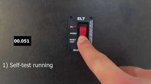 Kannad ELT 406 Self-Test Sequence with Remote Control Panel