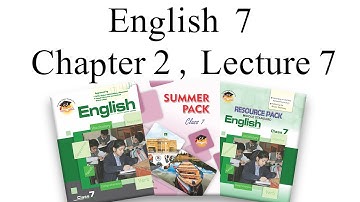 English Class 7 Chapter 2 Lecture 7