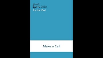 Microsoft Lync 2010 - iPad Make a Call
